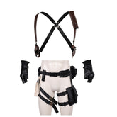 Resident Evil 4 Remake Leon S.Kennedy Gloves Suspenders Straps Belt Cosplay Accessories Props